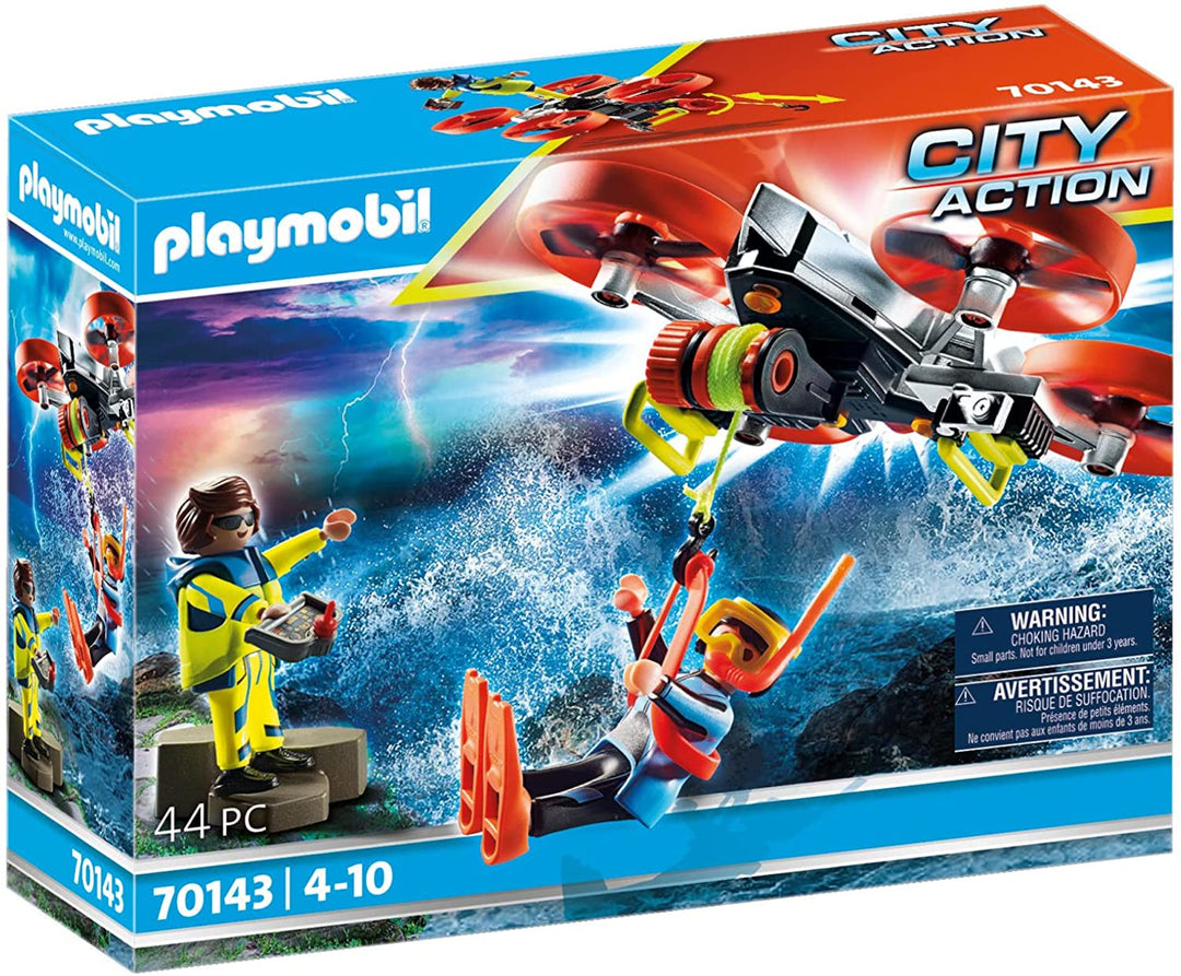 PLAYMOBIL City Action 70143 Seenotrettung: Taucherrettung mit Drohne, ab 4 Jahren