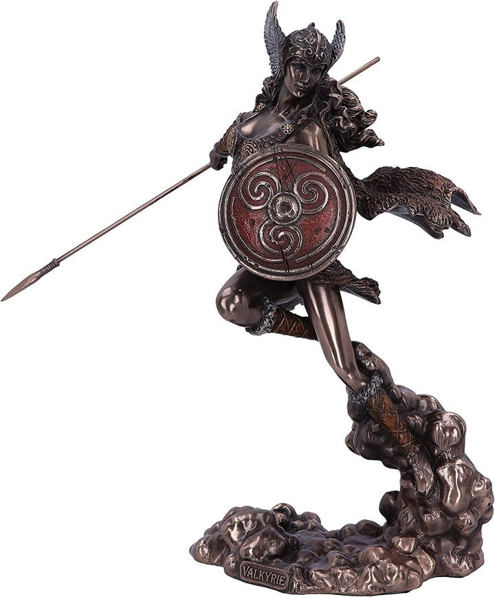 Bronzene Walkürenflucht, nordische Walküren-Kriegerin, weibliche Figur