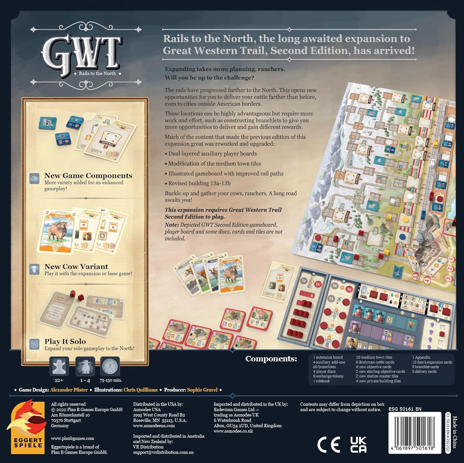 Eggert Spiele Great Western Trail: Rails to the North 2nd Ed Board Game Expansion 4