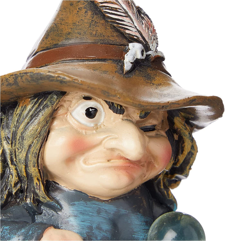 Nemesis Now D5051R0 Trouble kleine Hexe und Kristallkugel-Figur, Polyresin, Bl