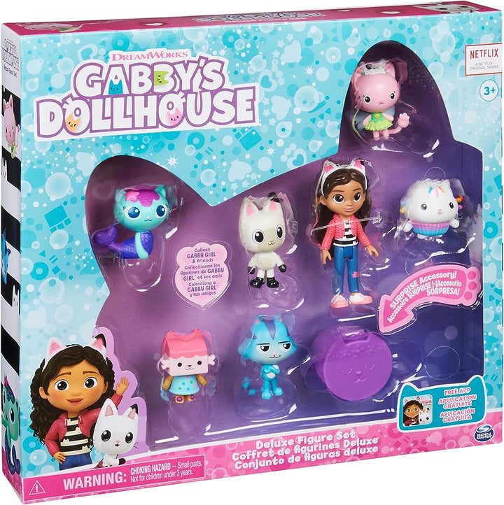 Gabby's Dollhouse, Deluxe-Figuren-Geschenkset mit 7 Spielzeugfiguren und Überraschungszugang