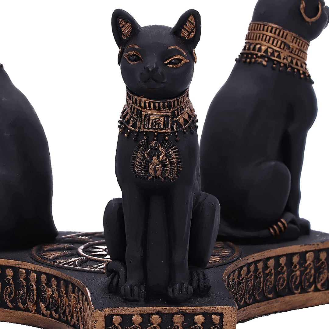 Nemesis Now Bastet's Honor Kristallkugelhalter 12,7 cm, Kunstharz, Schwarz