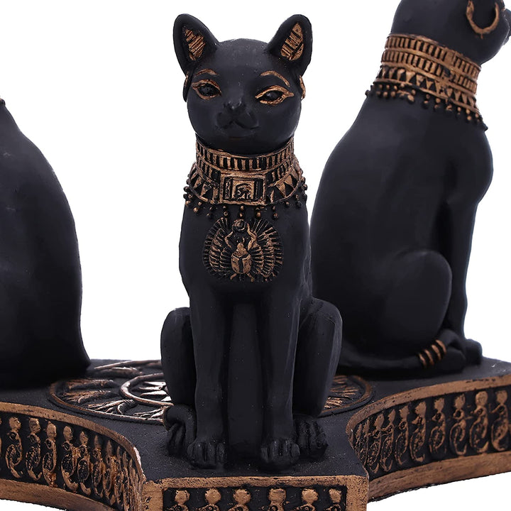 Nemesis Now Bastet's Honor Kristallkugelhalter 12,7 cm, Kunstharz, Schwarz