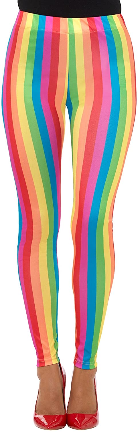 Smiffys Regenbogen-Clown-Leggings