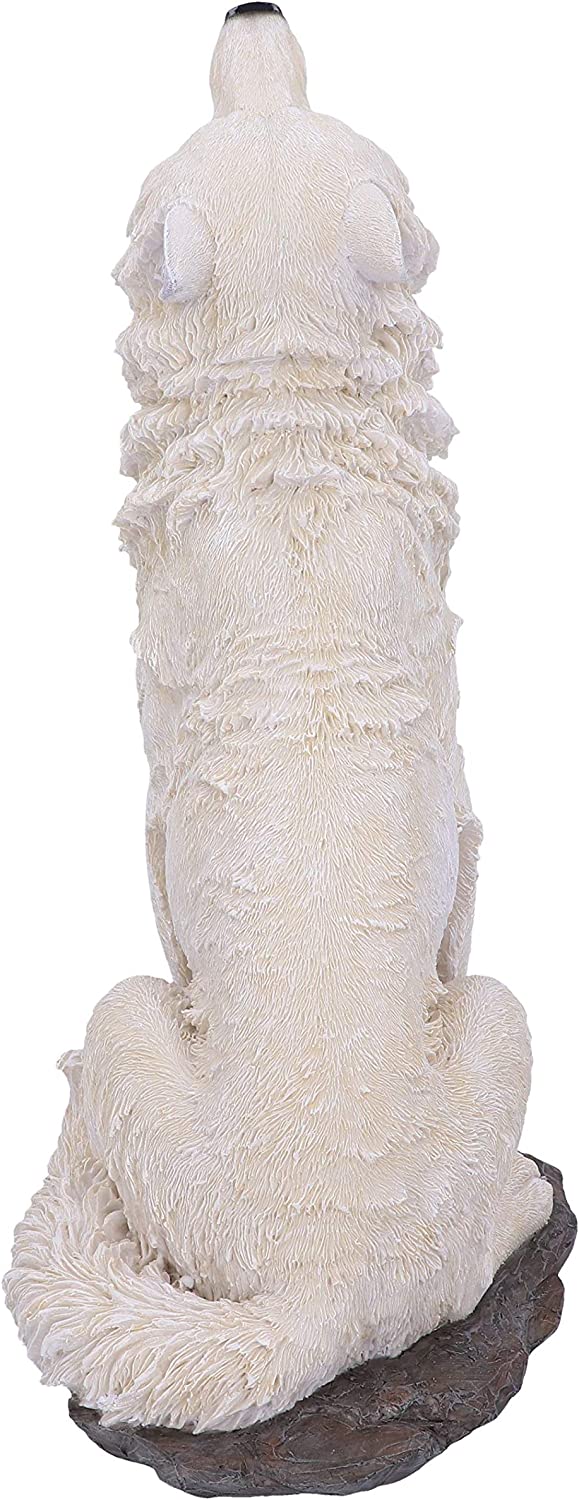 Nemesis Now Storms Cry Howling White Wolf Figur 41,5 cm
