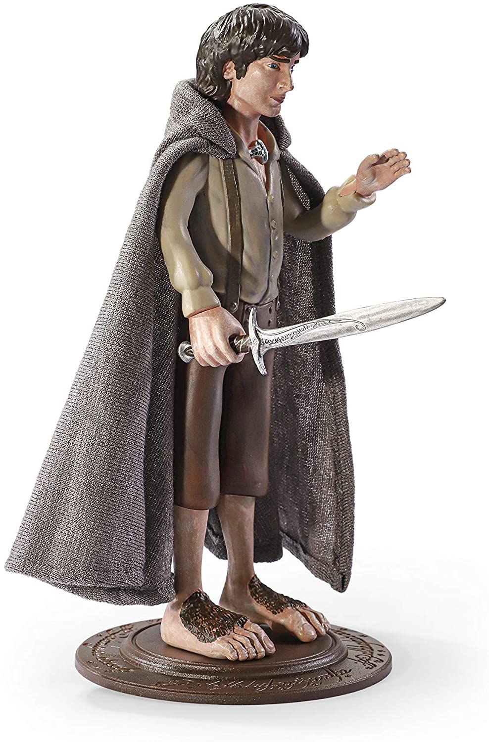 The Noble Collection LoTR Bendyfigs Frodo Beutlin – Offiziell lizenzierte, 19 cm (7,5 Zoll) große, biegsame, bewegliche Puppenfiguren zum Sammeln mit Ständer