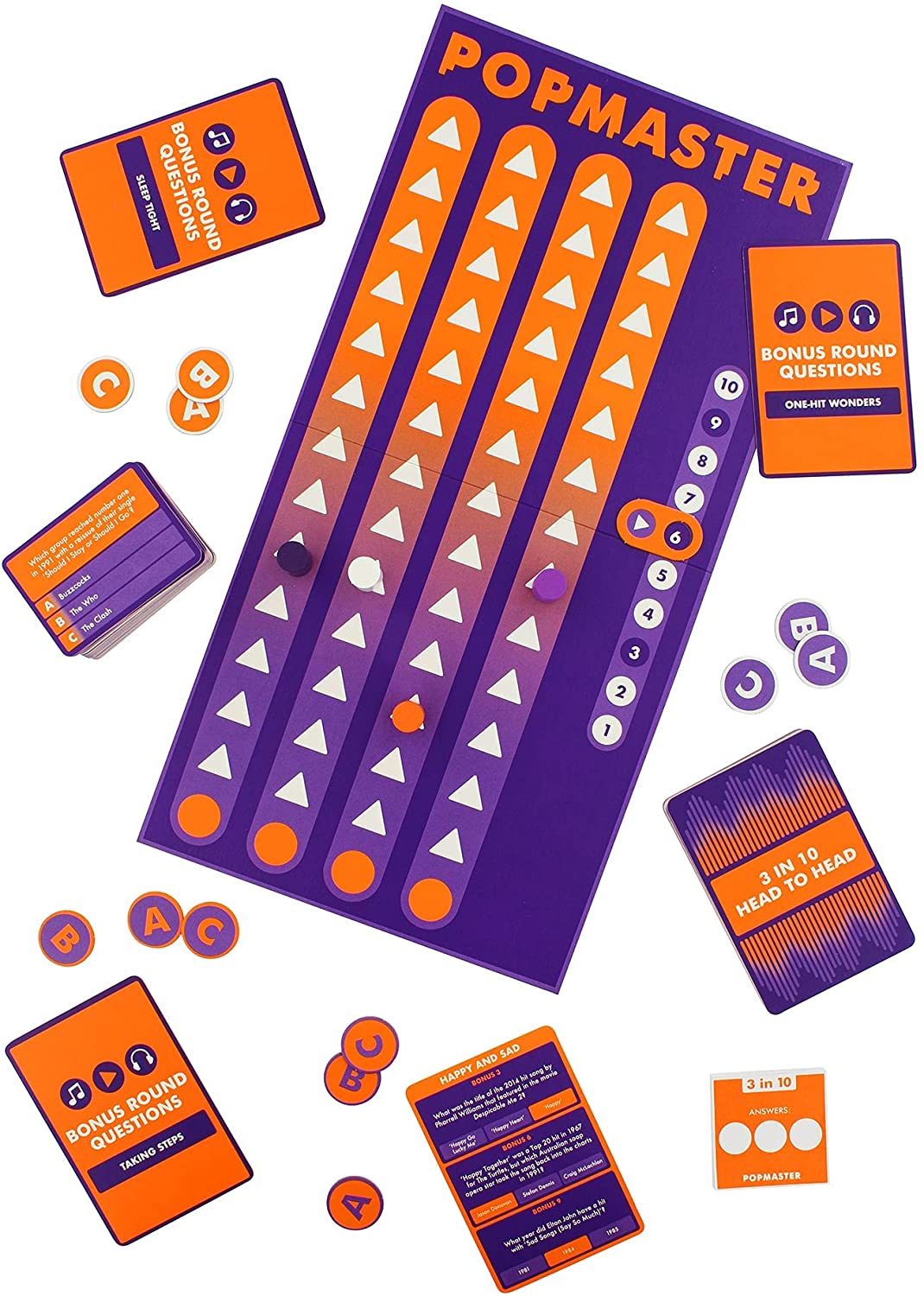 Offizielles PopMaster-Brettspiel von Ginger Fox – basierend auf dem BBC Radio 2 Quiz – inkl