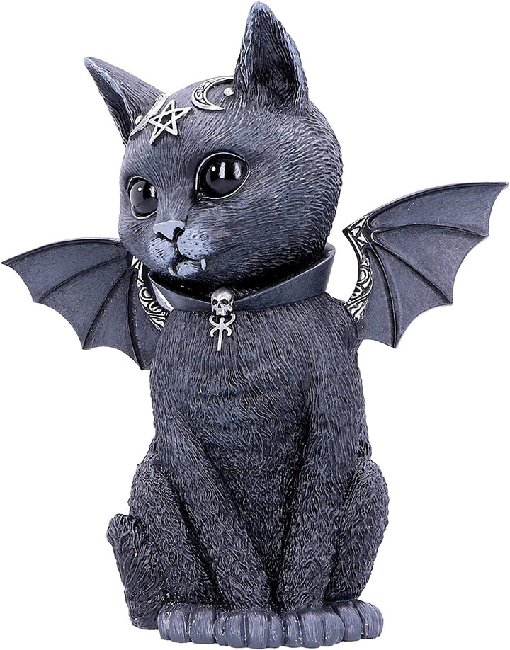 Nemesis Now Große geflügelte okkulte Malpuss-Katzenfigur, schwarz, 24 cm