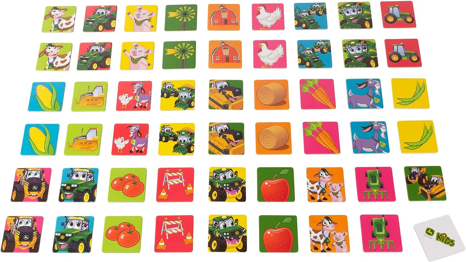 John Deere Kids Match Game – 54-Card Memory Matching Game for Children 3