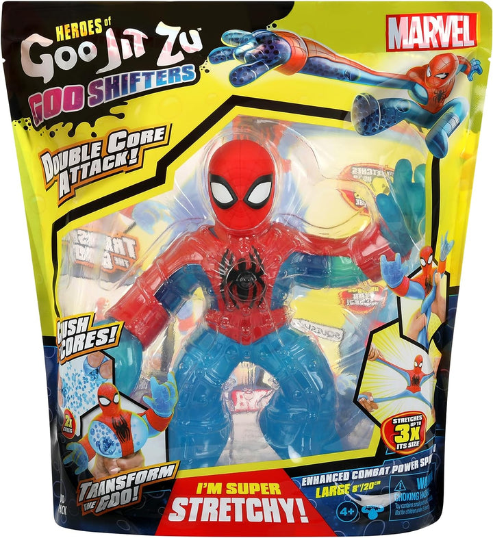 Heroes of Goo Jit Zu Goo Shifters Marvel Verbesserte Kampfkraft Spider-Man. Groß