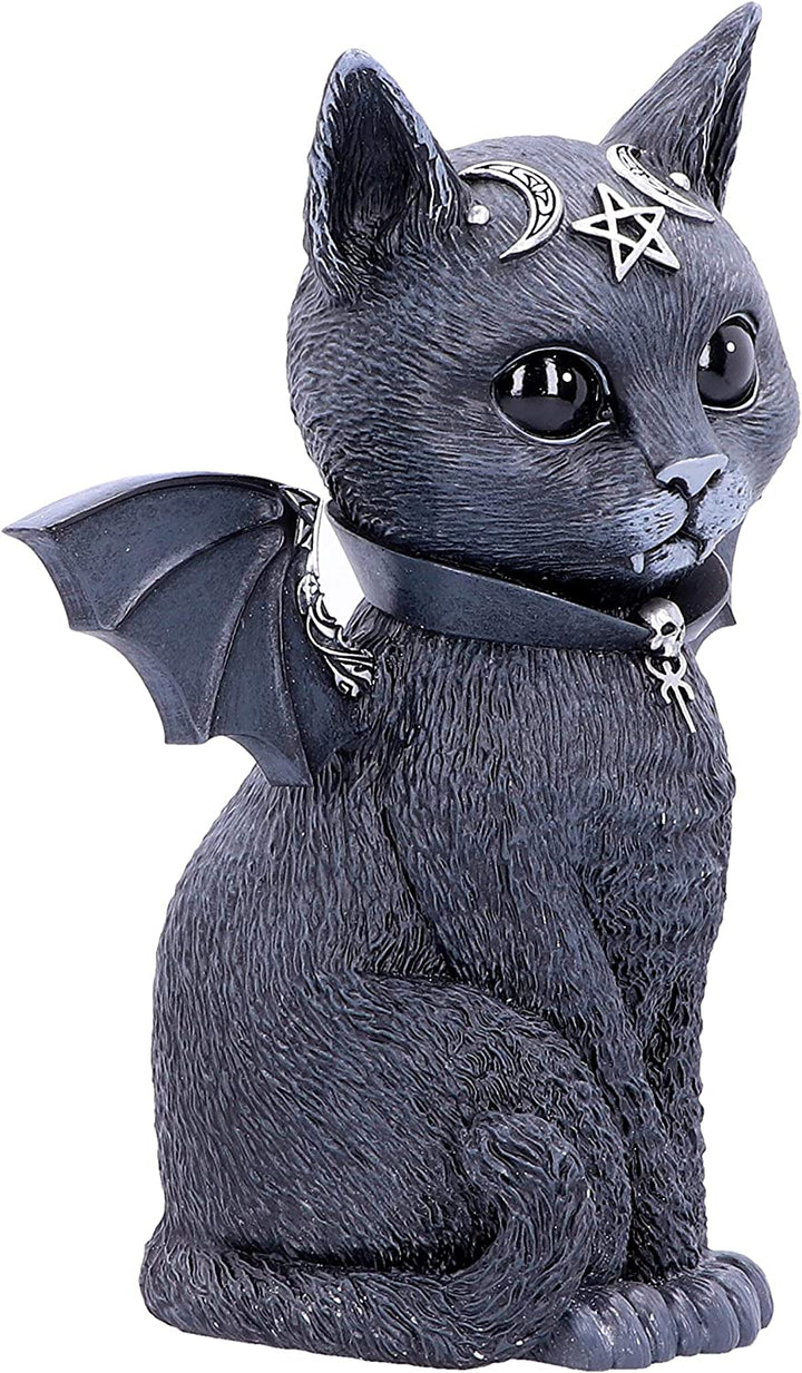 Nemesis Now Große geflügelte okkulte Malpuss-Katzenfigur, schwarz, 24 cm