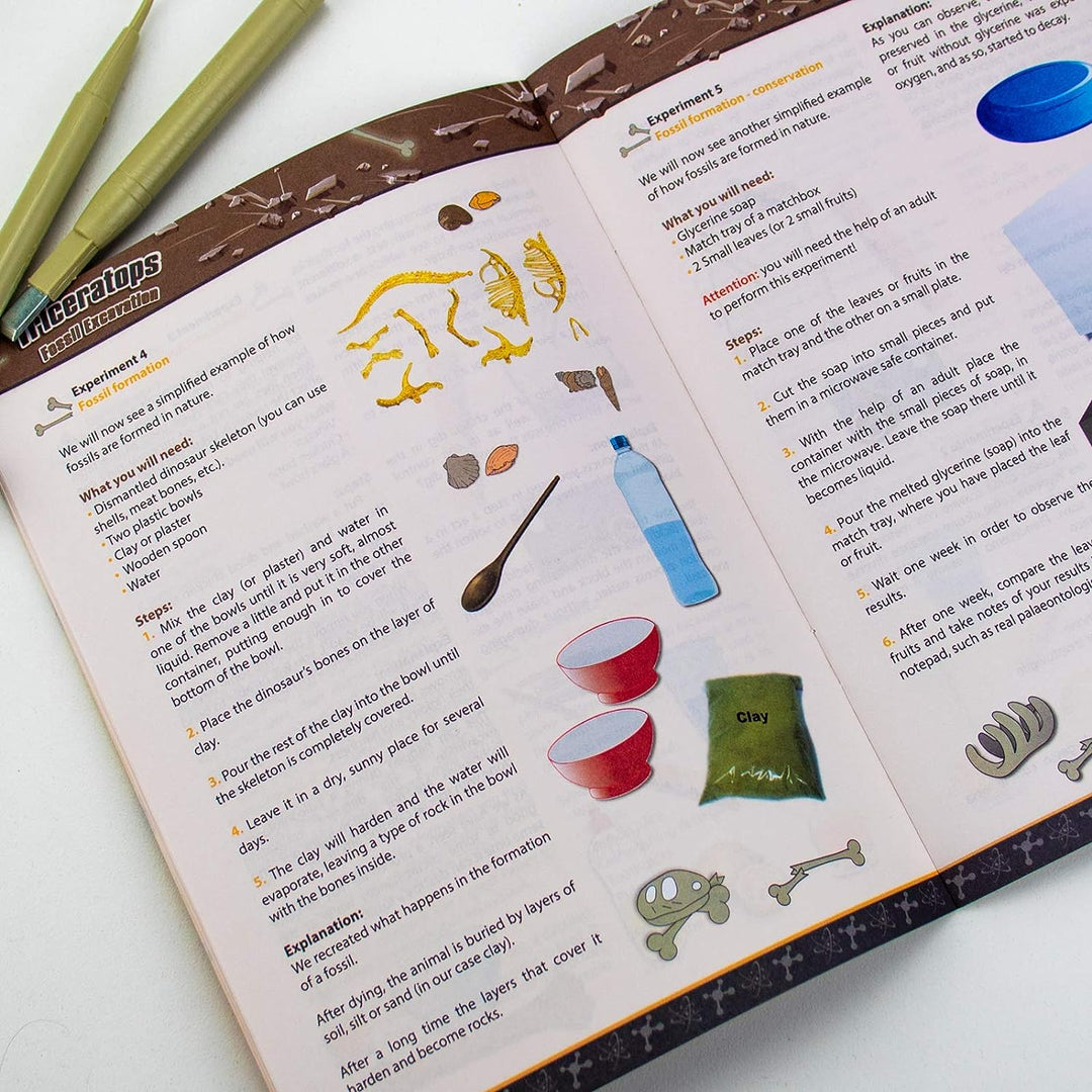Science4you – Triceratops-Fossilien-Grabset für Kinder ab 6 Jahren – Ausgraben und zusammenbauen
