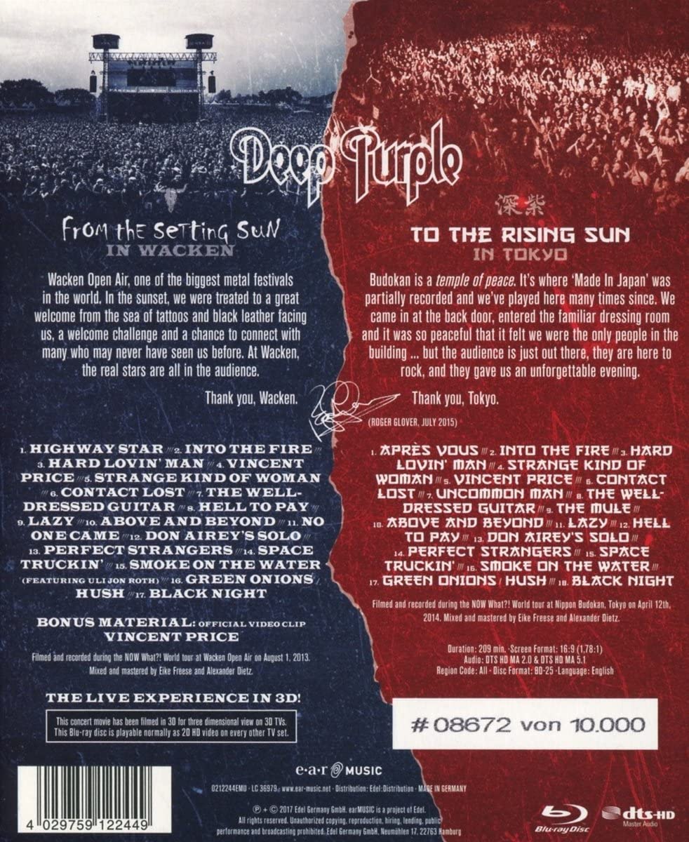 Deep Purple: Von der untergehenden Sonne in Wacken... bis zum aufgehenden... [Blu-ray]