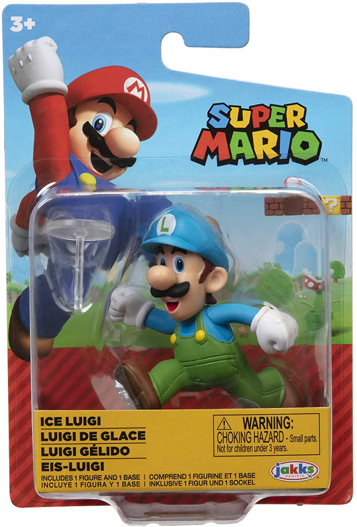 SUPER MARIO Actionfigur 2,5 Zoll Ice Running Luigi Sammelspielzeug
