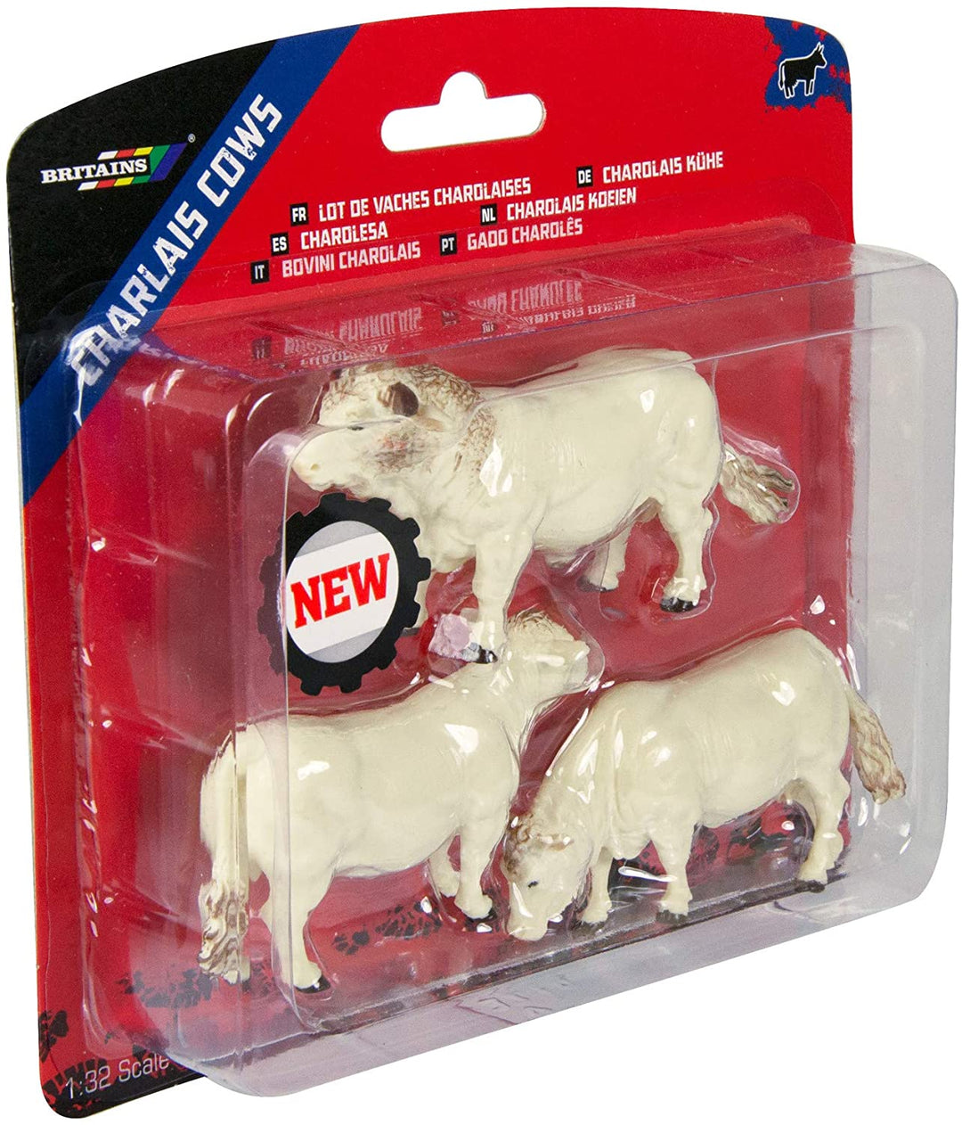 Britains 736 43240 EA Simmentaler/Charolais-Kühe, mehrfarbig