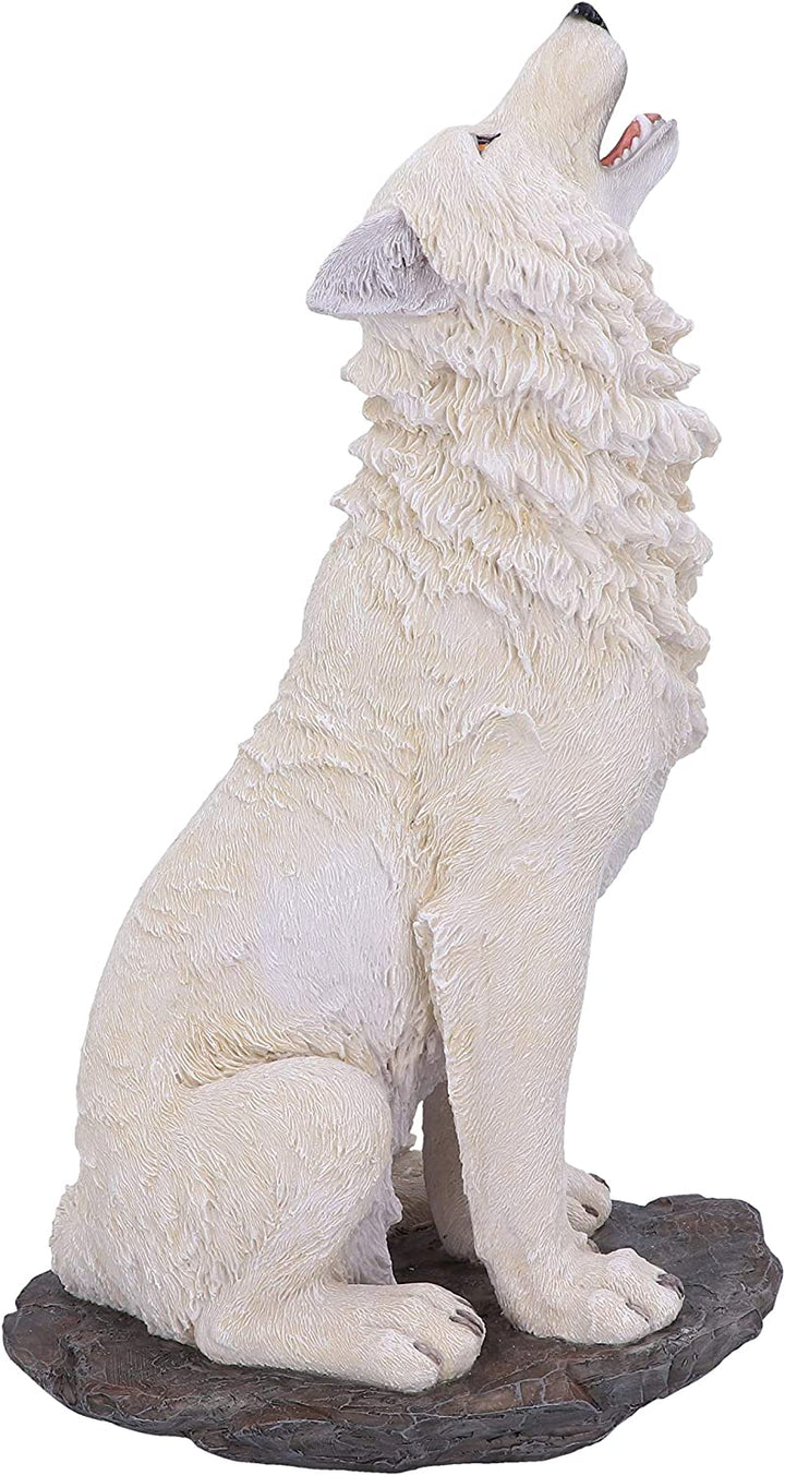 Nemesis Now Storms Cry Howling White Wolf Figur 41,5 cm