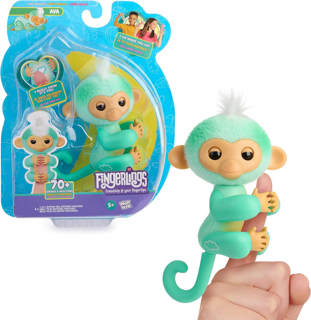 Fingerlings 3116 Interaktives Affenbaby Ava, über 70 Geräusche und Reaktionen, Herzlicht