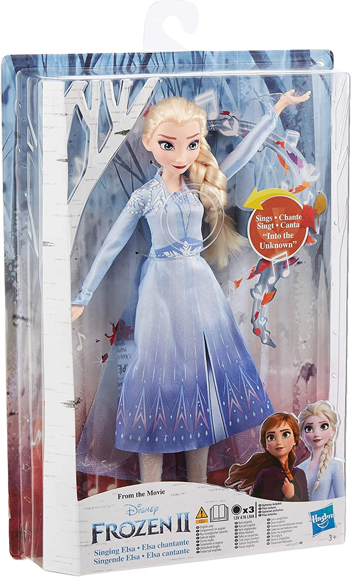 Disney Frozen Singing Elsa Fashion Doll mit Musik trägt blaues Kleid inspiriert Frozen 2