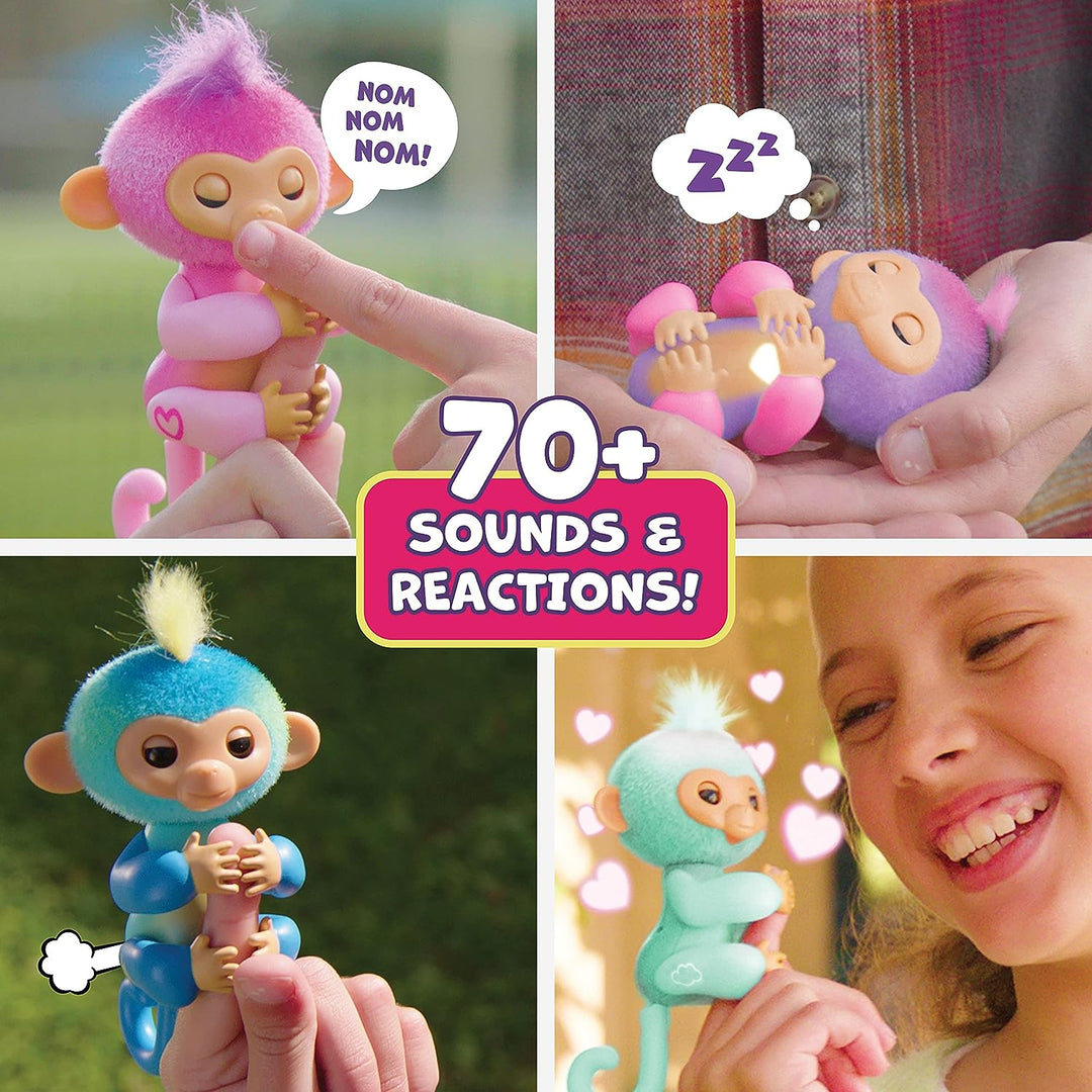 Fingerlings 3111 Interaktive Baby-Affenharmonie, über 70 Geräusche und Reaktionen, Herz