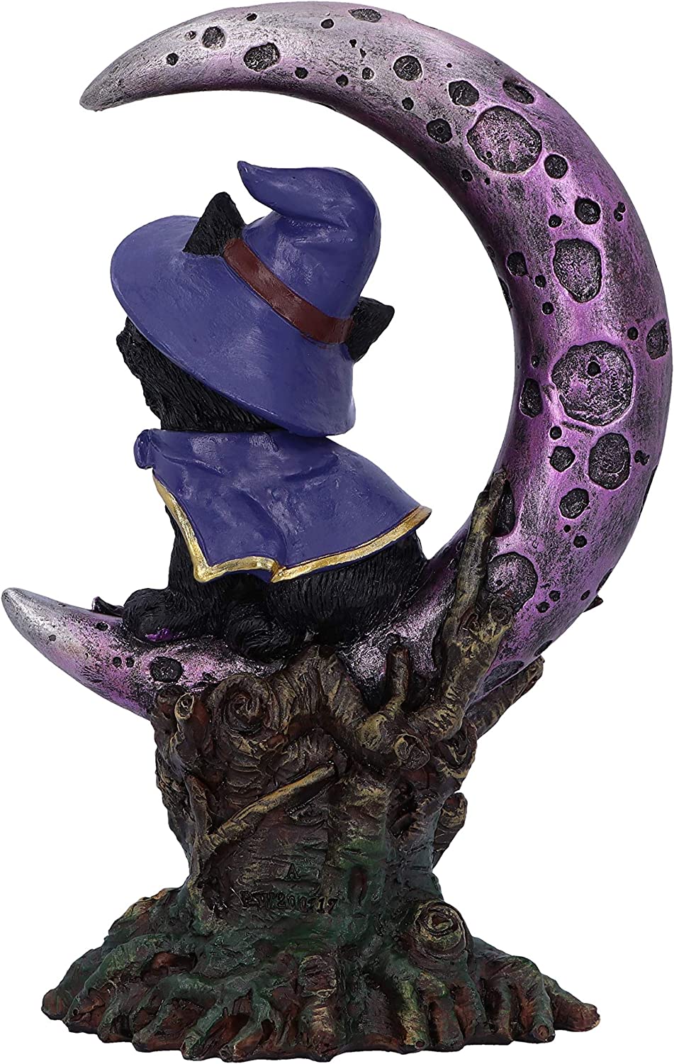 Nemesis Now Grimalkin Witches Familiar Figur, schwarze Katze und Halbmond, 18.