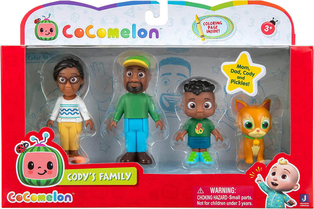 CoComelon JWC0222 4 Figuren Pack-Cody's Family
