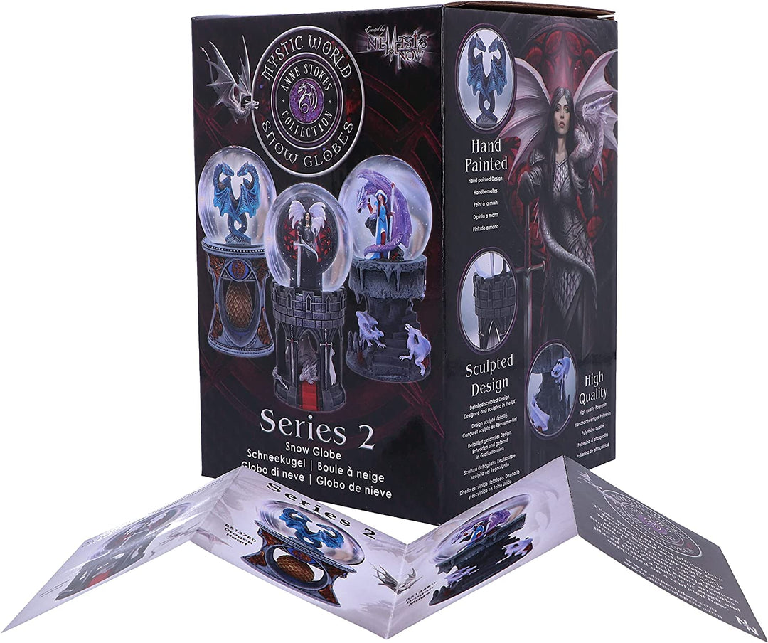 Nemesis Now Anne Stokes Dragon Mage Schneekugel-Shaker, Polyresin, Lila