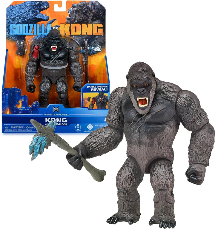 Monsterverse MNG01410 Godzilla vs Kong 6' King Kong mit Axt, Schwarz