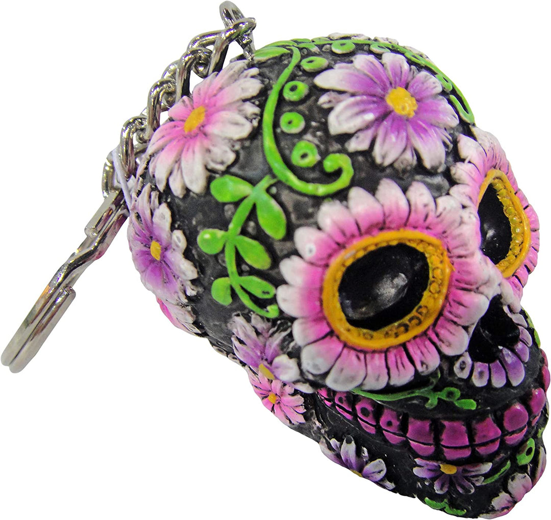 Nemesis Now Zuckerblüten-Schlüsselanhänger, 6 cm (6 Stück), Polresin, mehrfarbig