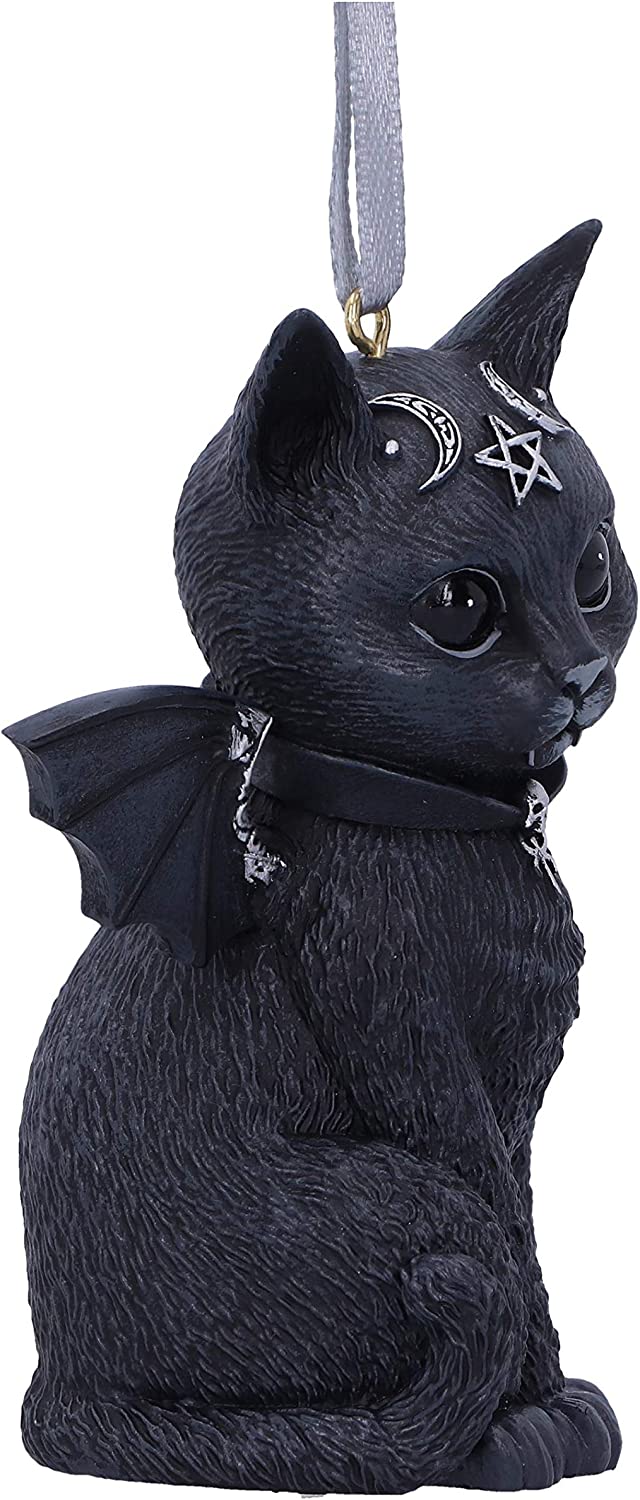 Nemesis Now Malpuss schwarze Fledermauskatze zum Aufhängen, dekoratives Ornament, 9,2 cm