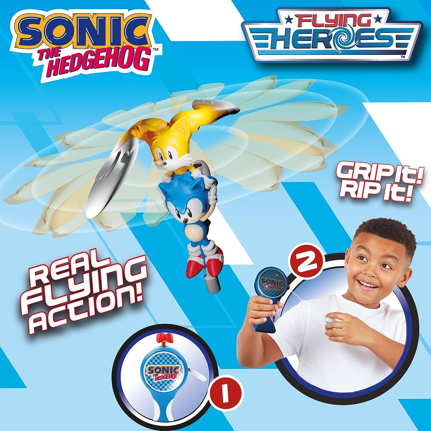 Flying Heroes Sonic and Tails - Action Figure Playset for Kids 4+ 3