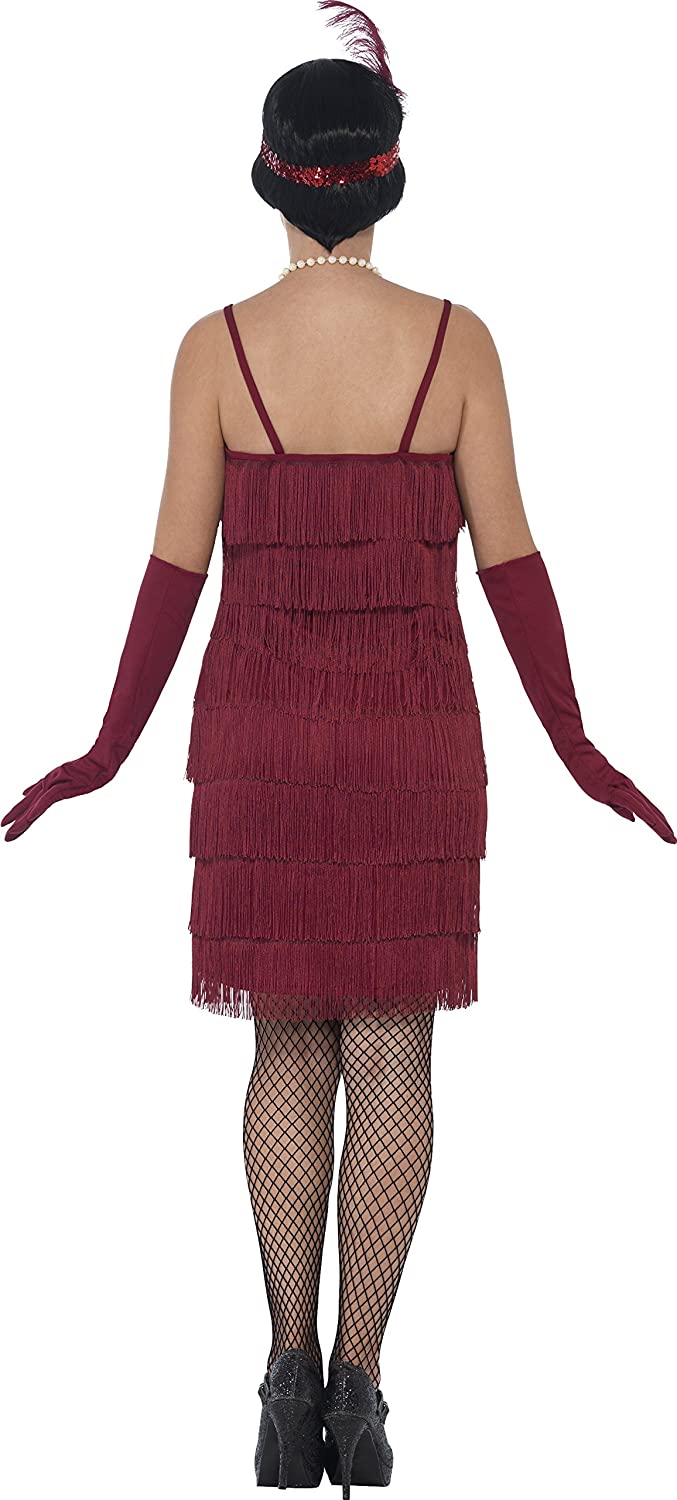 Smiffys Flapper-Kostüm, Rot, L – UK-Größe 16–18