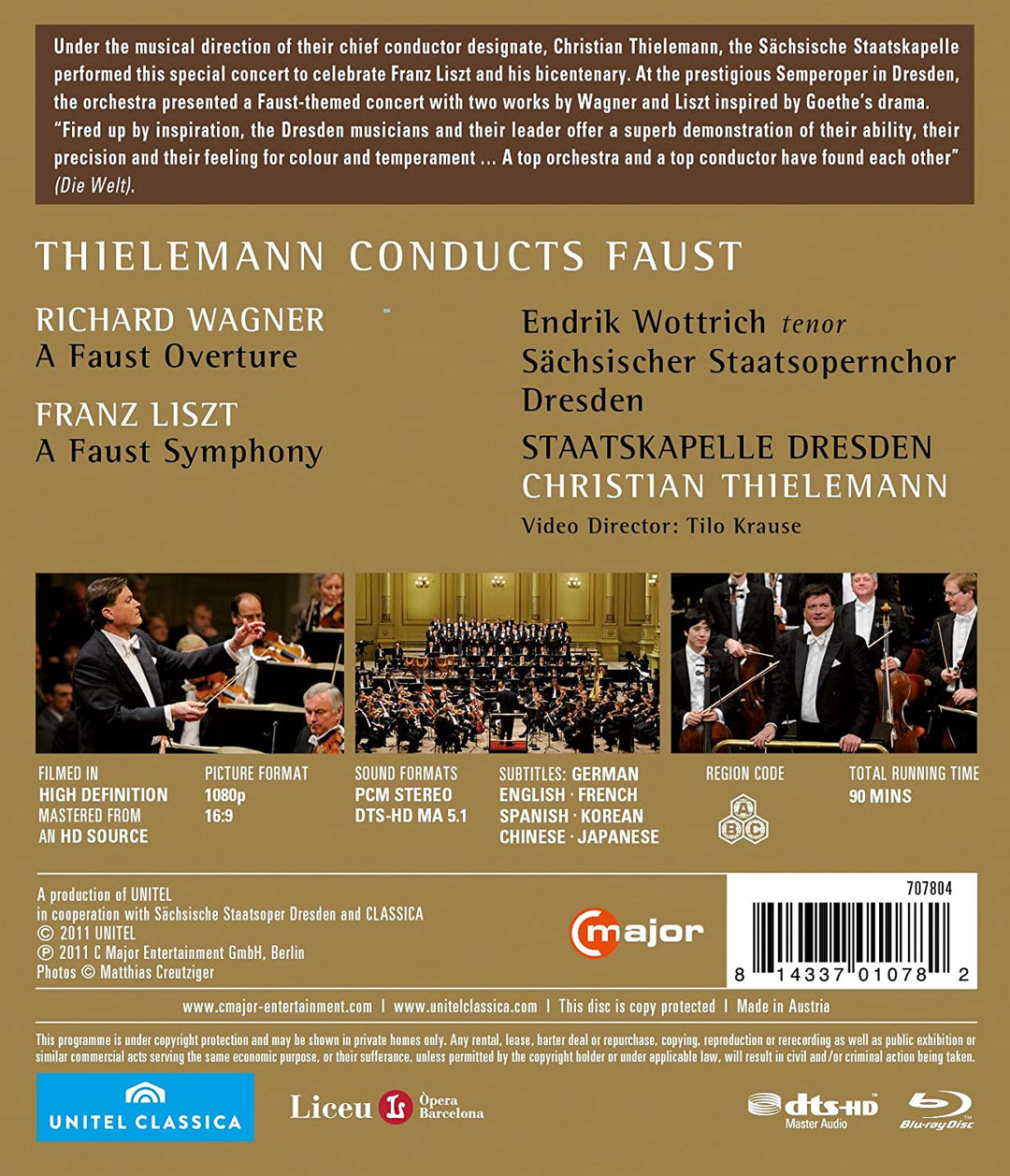 Thielemann Con Faust (A Faust Overture/ Faust Symphony) [2011] [Region Free] – [Blu-ray]
