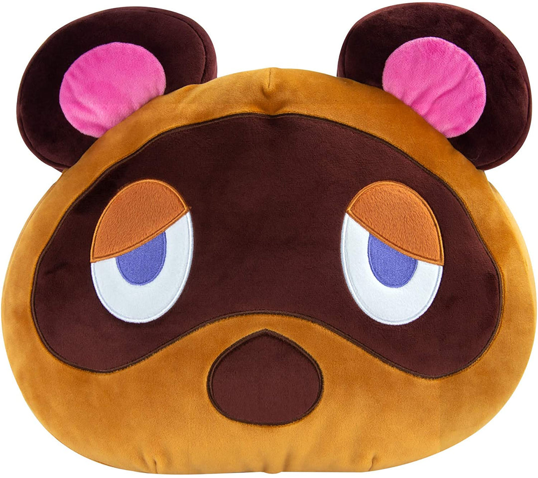 Club Mocchi Mocchi Mega Tom Nook Plüschtier 40 cm, Nintendo Merchandise für Mädchen und Jungen, Schlafzimmerzubehör, Animal Crossing Stofftier für Jungen und Mädchen, Kuschelkissen, geeignet ab 3 Jahren