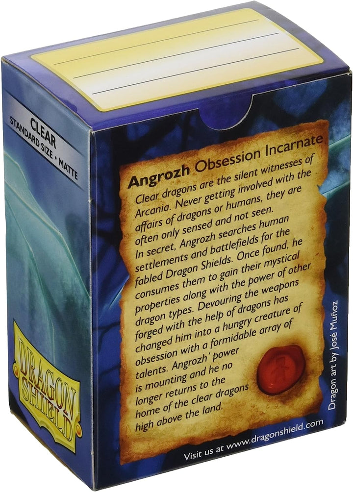 Dragon Shield ART11001 Matte Standardgröße-Hüllen, 100 Stück, transparent, mehrfarbig