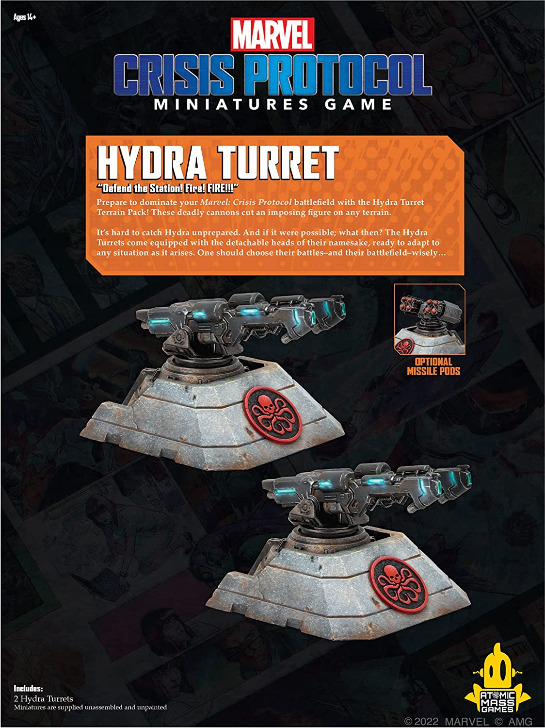 Atomic Mass Games Marvel Crisis Protocol Hydra Turret Terrain Pack 3