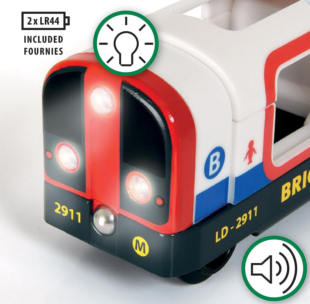 BRIO World Metro Tube Train für Kinder ab 3 Jahren – kompatibel mit allen BRIO Railway Sets und Zubehör