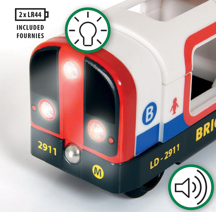 BRIO World Metro Tube Train für Kinder ab 3 Jahren – kompatibel mit allen BRIO Railway Sets und Zubehör