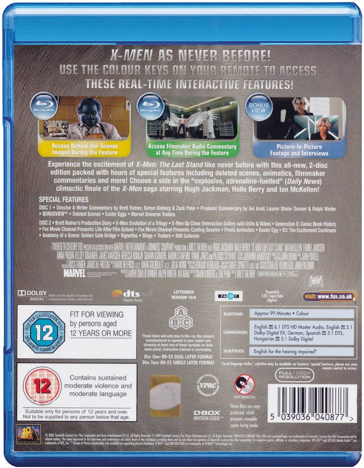 X-Men 3: The Last Stand – Action/Science-Fiction [Blu-Ray]
