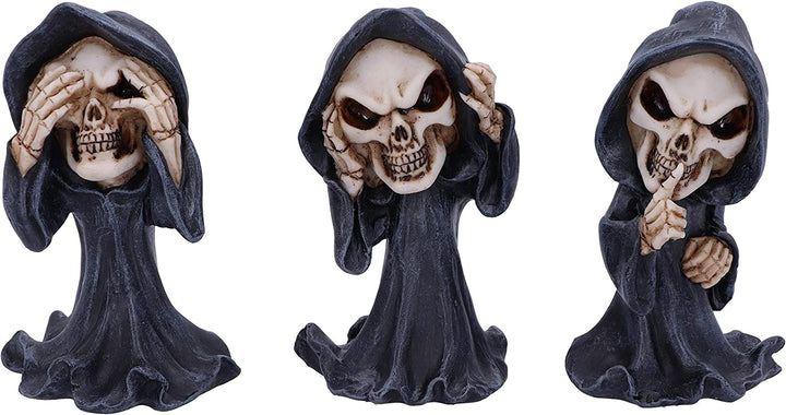 Nemesis Now Three Wise, 11 cm, See No Hear No Speak No Evil, Cartoon-Sensenmänner, B
