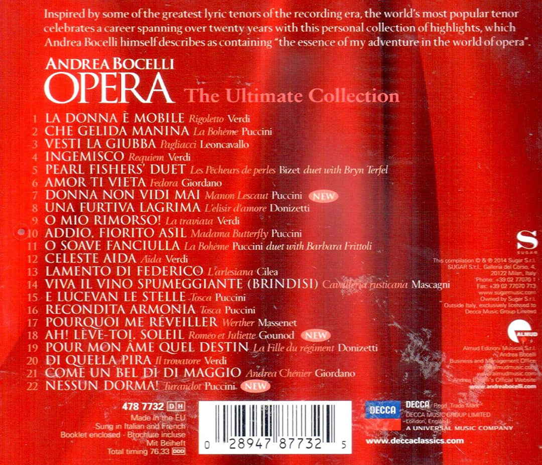 Andrea Bocelli - Opera - The Ultimate Collection [Audio CD]