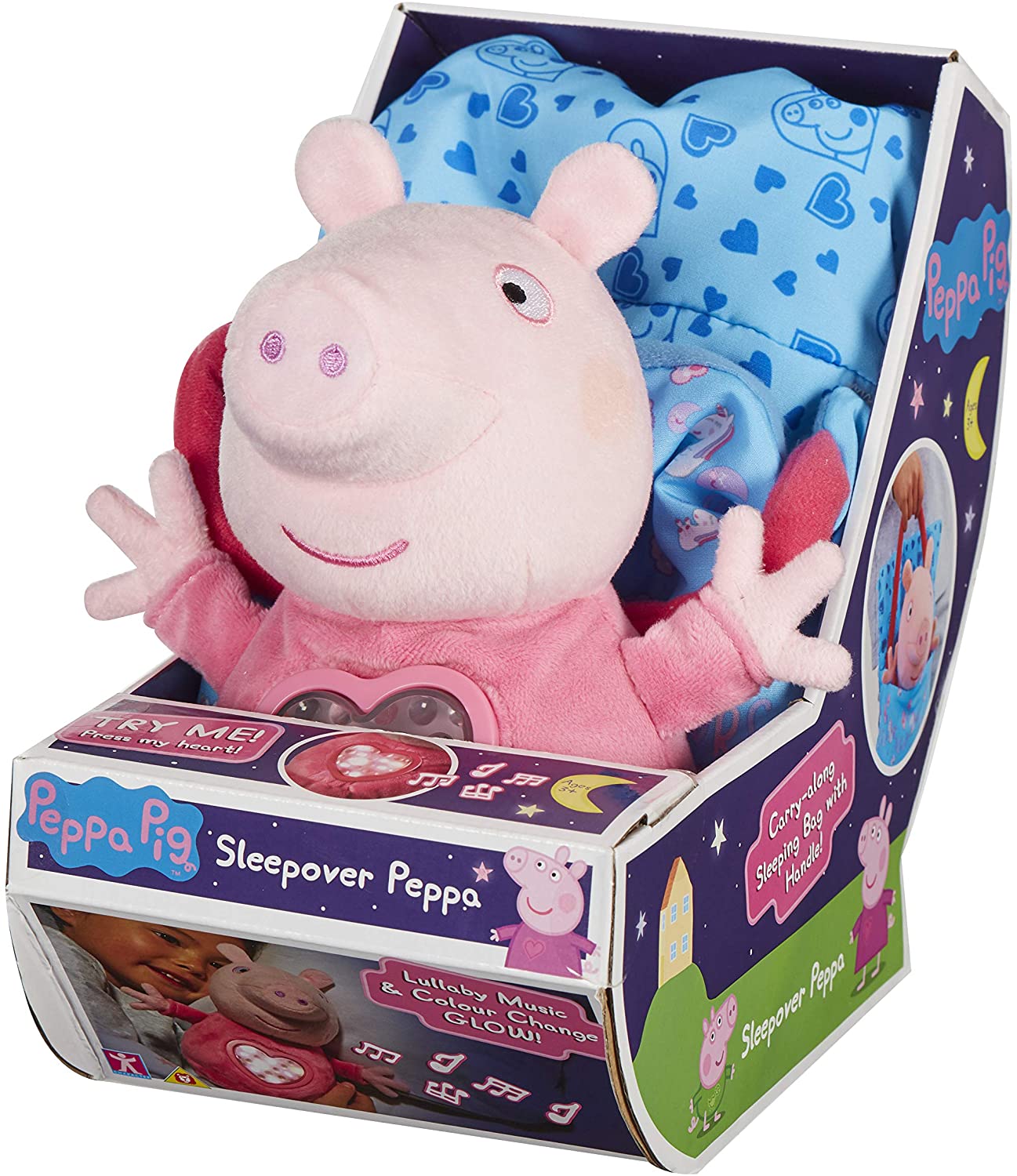 Peppa Pig Sleepover Plush Toy - Musical Night-Light with Sleeping Bag 5