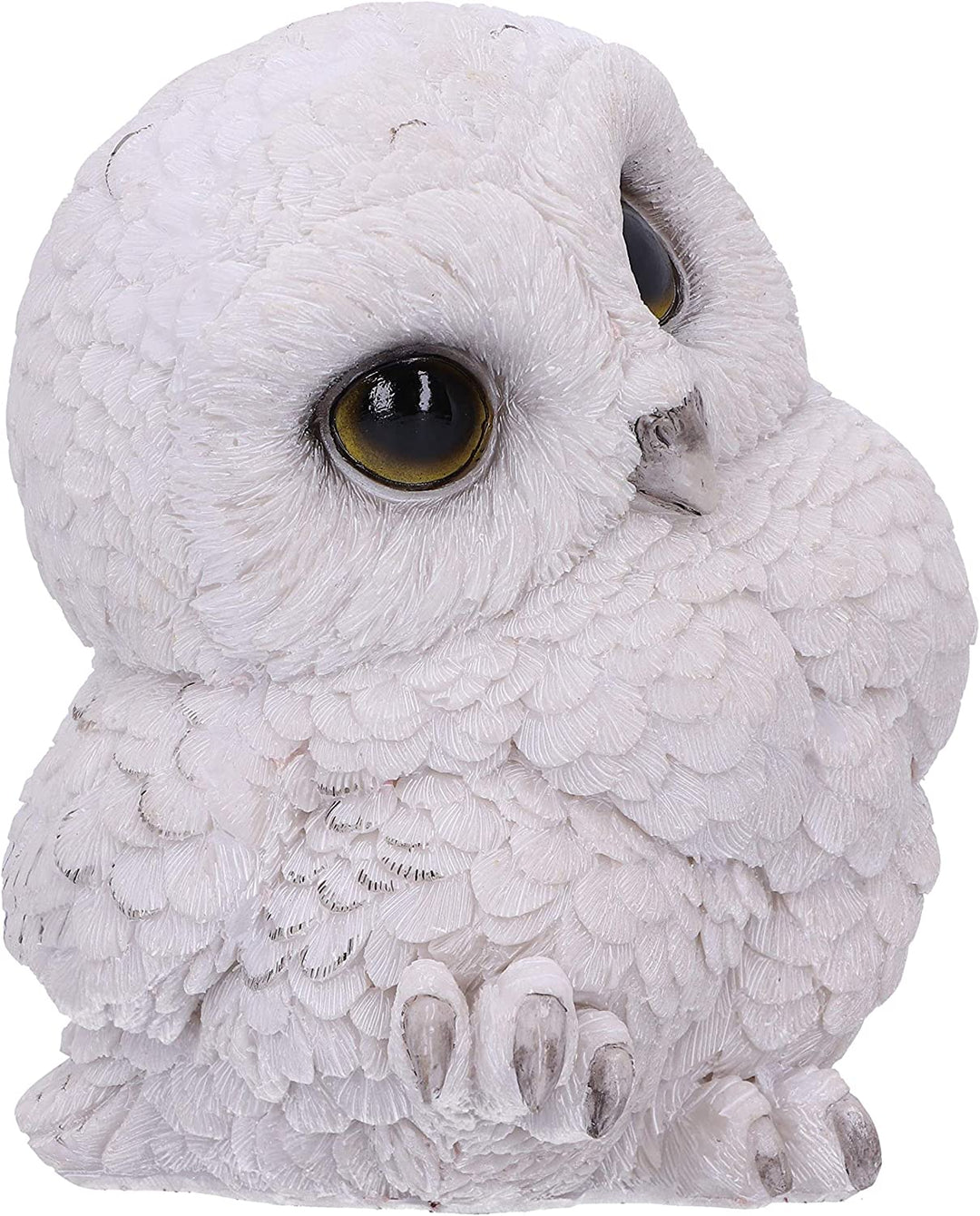 Nemesis Now Feathers niedliche runde Schneeeulen-Figur, weiß, 12,5 cm (U5473T1)