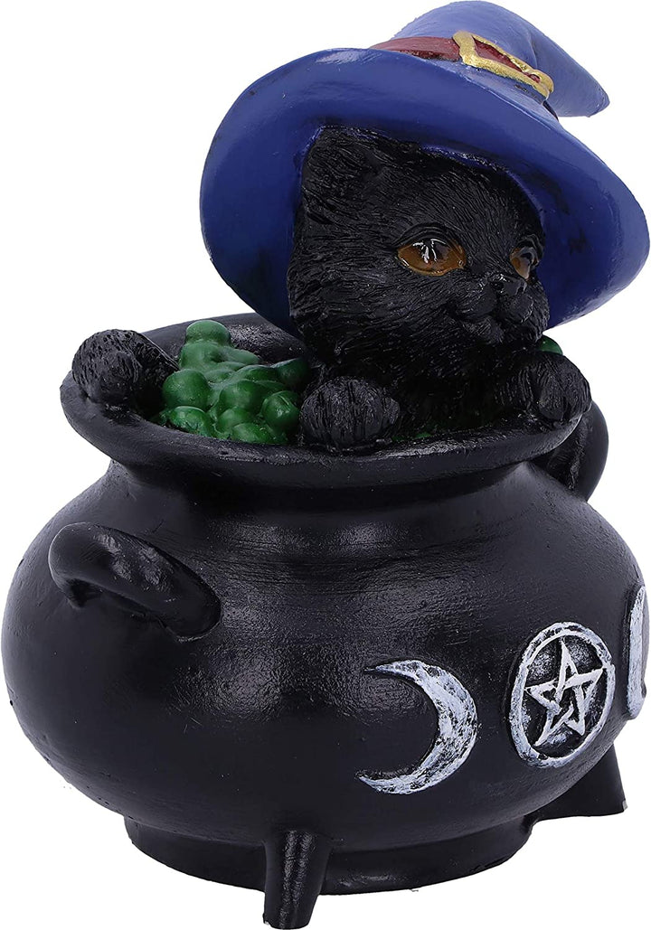 Nemesis Now Hubble und Bubble Witches Vertraute schwarze Katze und Kesselfiguren