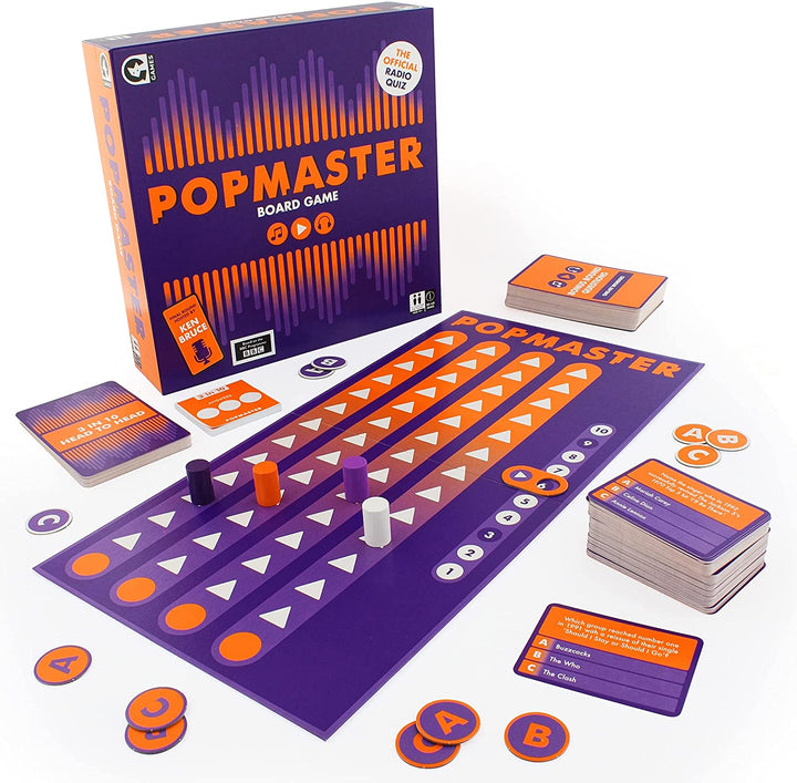 Ginger Fox Official PopMaster Board Game - Based on the BBC Radio 2 Quiz - Inclu