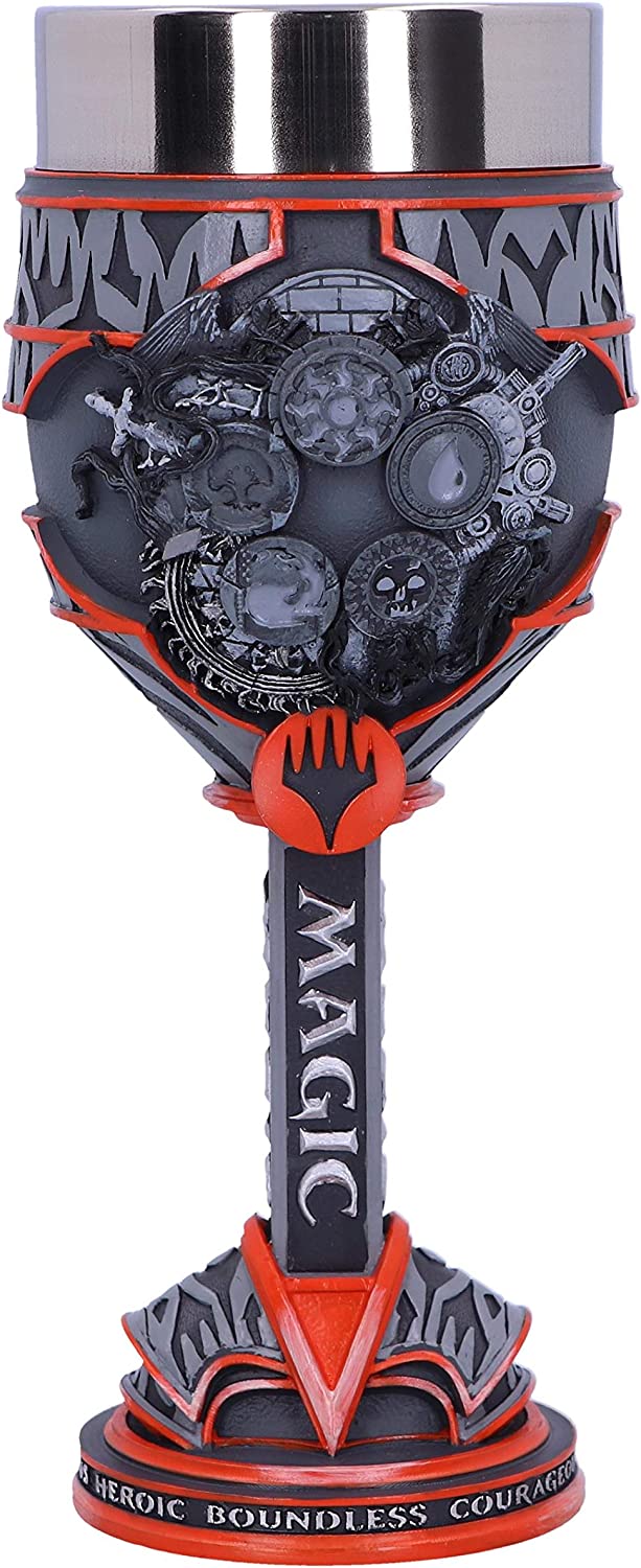 Nemesis Now Magic The Gathering Five Color Wheel Kelch, Edelstahl, Grau, 19,5 cm