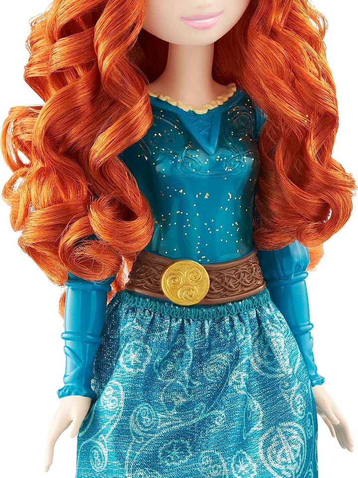 Disney Princess Toys, bewegliche Modepuppe Merida mit glitzernder Kleidung und Klimaanlage