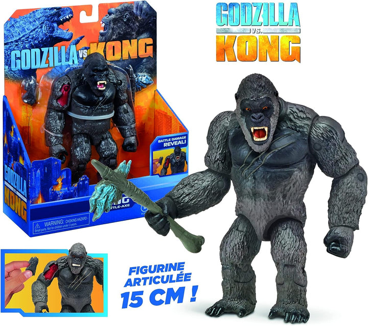 Monsterverse MNG01410 Godzilla vs Kong 6' King Kong mit Axt, Schwarz