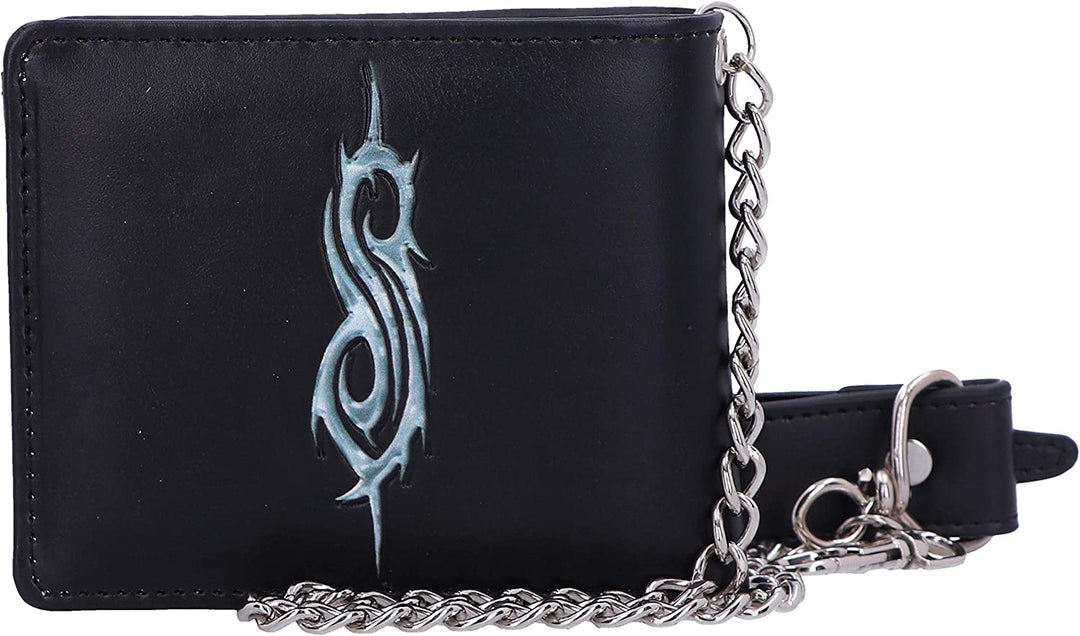 Nemesis Now B5217R0 Offiziell lizenzierte Slipknot Flaming Goat Logo Geldbörse mit Kette, Schwarz, 11 cm