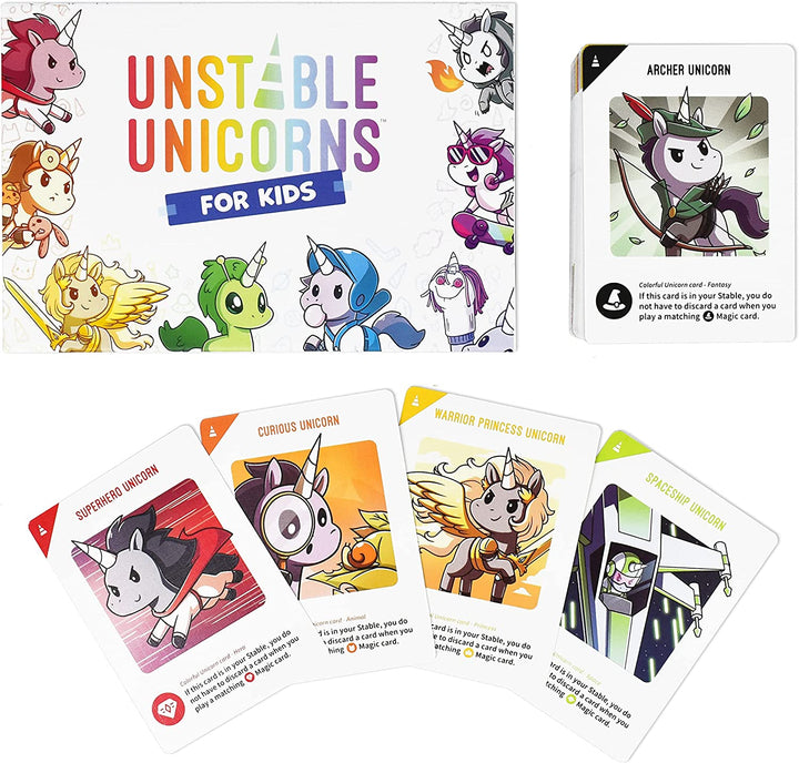 TeeTurtle | Instabile Einhörner Kids Edition | Kartenspiel | Ab 6 Jahren | 2-6 Spieler |