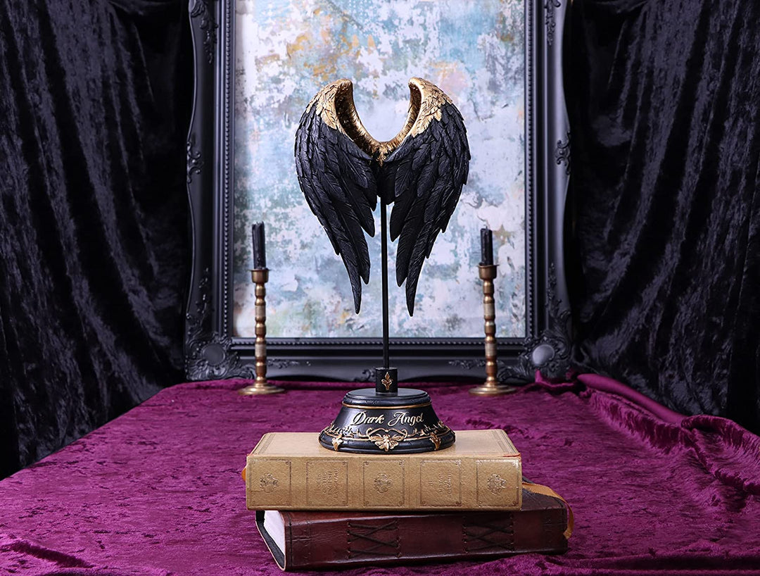 Nemesis Now Dark Angel Gothic Fallen Fae Wing Figur, Schwarz, 26 cm